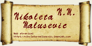 Nikoleta Malušević vizit kartica